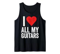 Me encantan Todas mis Guitarras para Guitarrista Camiseta sin Mangas