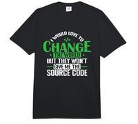 Me encantaría Cambiar el Mundo con código Fuente Comfort Colors Adult Heavyweight T-Shirt