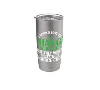 Me encantaría cambiar el mundo con código fuente Vaso térmico de acero inoxidable de doble pared