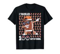 Me enfrenté a 100 días de Escuela Dabbing Football 100th Day Kids Camiseta