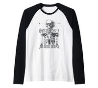 Me engañé a mí Mismo para Evitar el Drama Esqueleto Divertido gótico Camiseta Manga Raglan