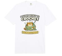 Me enseñé a Tejer un Gato Divertido Comfort Colors Adult Heavyweight T-Shirt