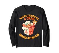 Me estás Diciendo Que un Cangrejo engañó en Este rangún de Trapo Divertido Manga Larga