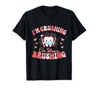 Me Estoy enamorando de tu Dentista Dental de Cepillado Día de San Valentín Camiseta