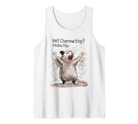 Me Exagerando Probablemente Caótico Lindo Gritando Zarigüeya Meme Camiseta sin Mangas