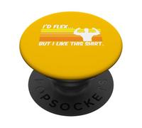 Me flexionaría, pero me gusta esta divertida camisa para hacer ejercicio en el gimnasio PopSockets PopGrip Adhesivo