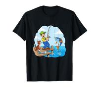 Me fui a pescar con un gato junto al muelle Camiseta