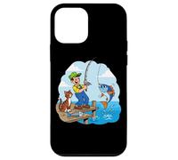 Me fui a pescar con un gato junto al muelle Carcasa para iPhone 12 mini