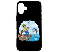 Me fui a pescar con un gato junto al muelle Carcasa para iPhone 16 Plus