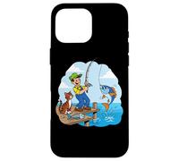 Me fui a pescar con un gato junto al muelle Carcasa para iPhone 16 Pro Max