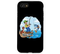 Me fui a pescar con un gato junto al muelle Carcasa para iPhone SE (2020) / 7 / 8