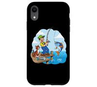Me fui a pescar con un gato junto al muelle Carcasa para iPhone XR