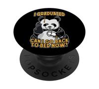 Me gradué ¿Puedo Volver a la Cama Ahora Confundido Oso Panda PopSockets PopGrip Adhesivo
