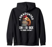 Me gradué ¿Puedo Volver a la Cama Ahora? Divertido Perezoso de graduación Sudadera con Capucha