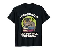 Me gradué, ¿puedo volver a la cama ahora? Grunny Cat Graduation Camiseta