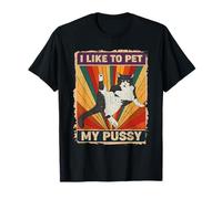 Me Gusta acariciar mi coño Travieso Humor Divertido Diciendo Gato Camiseta