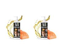 ME GUSTA Aceite de Salmón para Perros y Gatos | Optimiza el Sistema Inmunitario | Fortalece Las Articulaciones y los Huesos | Reduce Problemas de Piel | 300ml (Paquete de 2)