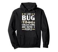 Me Gusta coleccionar Insectos y Tal Vez 3 Personas entomología Sudadera con Capucha