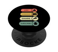 Me Gusta, comenta, comparte, suscribirse - Video Blogging Livestream PopSockets PopGrip Adhesivo