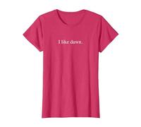 Me Gusta el Amanecer Camiseta, Mujer, Rojo Jaspeado, S