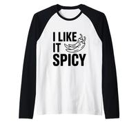 Me Gusta el Amante del Pimiento Picante Picante para los Amantes de la Comida Camiseta Manga Raglan