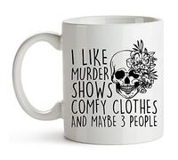 Me Gusta El Asesinato Muestra Ropa Cómoda Y 3 Personas Con Crímenes Reales Tazas De Desayuno Con Asa Tazas De Cerámica Chic Mug Para Cacao Escuela Cappuccino 330Ml