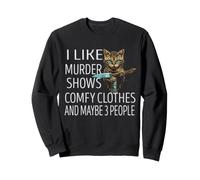 Me Gusta el Asesinato Muestra Ropa cómoda y Tal Vez 3 Personas Gato Sudadera