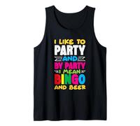 Me Gusta el Bingo de Fiesta y por Fiesta Quiero Decir Bingo y Cerveza Camiseta sin Mangas