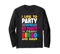 Me Gusta el Bingo de Fiesta y por Fiesta Quiero Decir Bingo y Cerveza Manga Larga