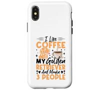 Me Gusta el café mi Golden Retriever y Tal Vez 3 Personas Carcasa para iPhone X/XS