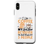 Me Gusta el café mi Golden Retriever y Tal Vez 3 Personas Carcasa para iPhone XS MAX