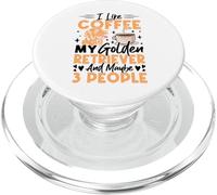 Me Gusta el café mi Golden Retriever y Tal Vez 3 Personas PopSockets PopGrip para MagSafe