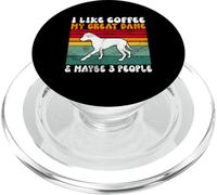 Me Gusta el café mi Gran danés y Tal Vez 3 Personas Gran danés PopSockets PopGrip para MagSafe