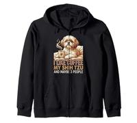 Me Gusta el café Mi Shih Tzu Divertido Dueño de Perro Humor Sudadera con Capucha