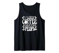 Me Gusta el café y quizás 3 Personas Camiseta sin Mangas