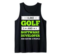 Me Gusta el Golf y el desarrollador de Software y Tal Vez 3 Personas Camiseta sin Mangas