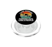 Me Gusta el Pastor alemán y Tal Vez como 3 Personas Retro Vintage PopSockets PopGrip para MagSafe