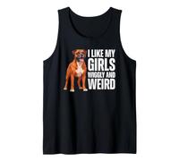 Me Gusta el Perro Gracioso y retorcido de mi Hija Que Dice bóxer Camiseta sin Mangas
