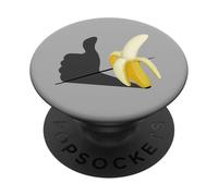 Me Gusta el plátano optimista Pop-Art PopSockets PopGrip Adhesivo