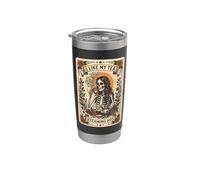 Me gusta el té Steaming Skeleton Tea Lover Vaso térmico de acero inoxidable de doble pared