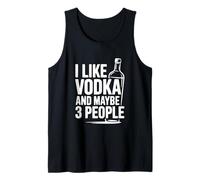 Me Gusta el Vodka y Tal Vez 3 Personas Beber Divertido Camiseta sin Mangas