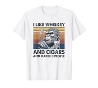 Me gusta el whisky y los puros y tal vez 3 personas mono Camiseta