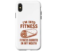 Me Gusta Hacer Ejercicio, Este Burrito en mi Boca, Comida Divertida Vintage Carcasa para iPhone X/XS