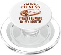 Me Gusta Hacer Ejercicio, Este Burrito en mi Boca, Comida Divertida Vintage PopSockets PopGrip para MagSafe