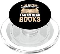 Me gusta ir de fiesta y de fiesta, me refiero a leer libros PopSockets PopGrip para MagSafe