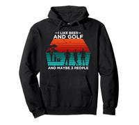 Me gusta la cerveza y el golf y tal vez 3 personas - Funny Beer Golf Sudadera con Capucha
