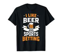 Me Gusta la Cerveza y Las apuestas Deportivas Parlay Juegos de Azar Beber Camiseta