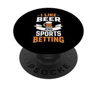 Me Gusta la Cerveza y Las apuestas Deportivas Parlay Juegos de Azar Beber PopSockets PopGrip Adhesivo
