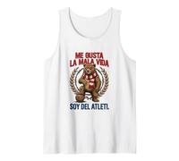 Me Gusta La Mala Vida Soy del Atleti Oso Madrid Futbol Camiseta sin Mangas