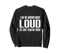 Me Gusta la música de adoración en Voz Alta, así Que no Puedo Escuchar a mi Enemigo Vintage Sudadera